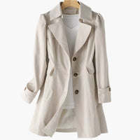 Sophie | Lange trenchcoat met klassieke knopensluiting
