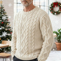 Daan | Timeless cable pattern with a comfortable crew neck knitted sweater