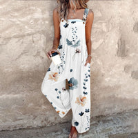 Fleur | Boho-Jumpsuit mit Blumenprint und weitem Bein
