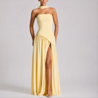Alice | Elegante strapless maxi-jurk voor een stijlvolle herfstbruiloft