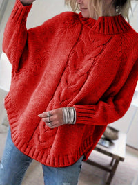 Lena | Warmer und stilvoller Strickpullover mit hohem Kragen