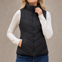 Juliette | Gilet puffer trapuntato con collo rialzato e calore leggero