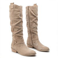 Emma | Comfortable Slouchy Knee-High Boots with Ankle Strap