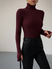 Noémie | Gerippter Rollkragenpullover mit zeitloser Eleganz