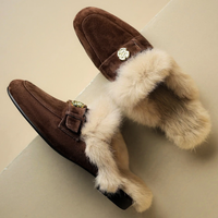 Sanne | Luxury suede mules with plush lining and square toe