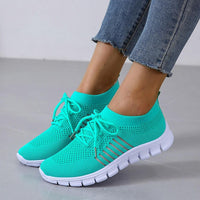 Emma | Atmungsaktive orthopädische Flyknit-Schnürsneaker mit rutschfester Sohle