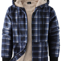 Felix | Warme Holzfällerjacke mit Kapuze und Karomuster