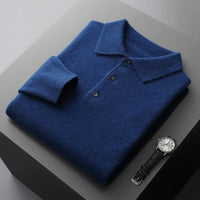 Stefan | Luxuriöser Strickpullover aus Kaschmir mit klassischem Polokragen