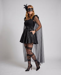 Elise | Abito con overlay trasparente e glamour per Halloween