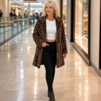 Jessica | Luxe Leopard-Print Faux Fur Coat