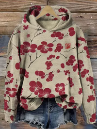 Grace | Sudadera con capucha de jacquard floral para días otoñales cálidos y con estilo