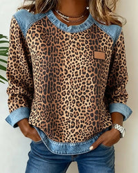 Nora | Jersey de estampado de leopardo moderno con corte cómodo