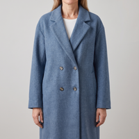 Nora | Elegant long trench coat made from a warm cotton blend for winter
