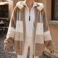 Cordelia | Élégant et confortable manteau de fourrure à blocs de couleurs