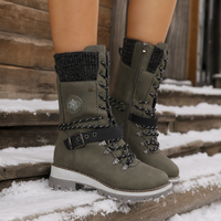 Charlotte | Knee-High Snow Boots with Warm Lining and Adjustable Lace-Up Closure