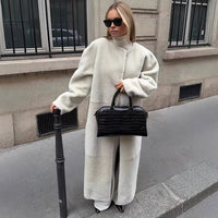Isla | Lunga giacca teddy oversize in lussuosa ecopelle effetto montone