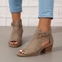 Velanora - Orthopädische Retro-Sandalen mit gestapeltem Absatz