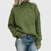 Mila | Classic Knitted Women's Sweater with Cable Pattern