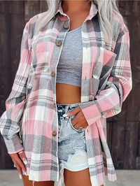 Fiorella | Oversized Checked Flannel Shirt
