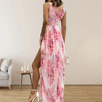Pretentious Summer Dress with Printed Tie