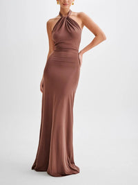 Amelie| Elegant maxi dress with a high neckline