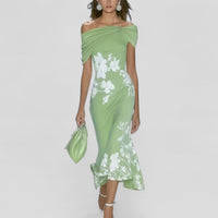 Fenna | Elegant midi dress with exclusive pattern