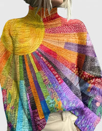Isabelle | Suéter de mujer colorido y cómodo con cuello alto