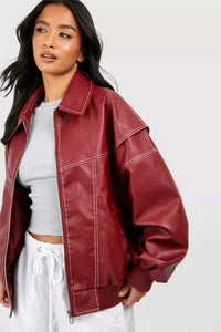 Johanna | Cool oversized leather jacket