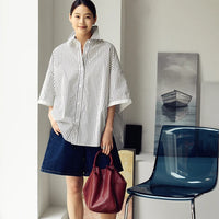 Stylish Striped Short Sleeve Shirt