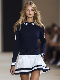 Emma | Elegante gestreepte mini-jurk