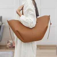 Livia | Oversized vintage draagtas van PU-leer