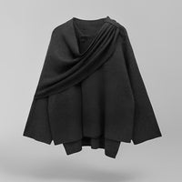 Safira | Elegant cape coat with asymmetrical design