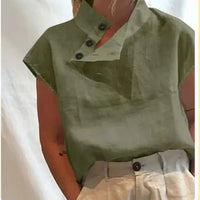 Stile estivo con camicia in lino di cotone di Lunariya