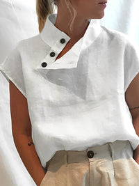 Blusas refinadas de algodón y lino para mujer