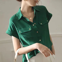 ZomerGlow Camicia Bianca in Chiffon