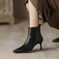 Daisy | Refined Kitten Heel Boots with Pointed Toe