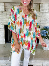 Sophie | Abstract Elegant Tunic Top