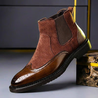 Daniel | Luxury suede and leather ankle boots