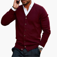 Valtoro| Elegant Men's V-Neck Cardigan with Button Closure