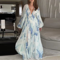 Elegante Avond Chiffon Jurk
