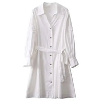 SpringSun Long Sleeve Summer Dress with Hollow Design