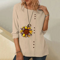 Sommerblumenmuster Bluse Sunlit Elegance