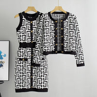 Floriza Gestrickter Pullover und Kleid Set