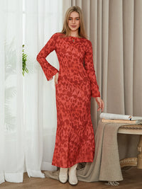 Dein Lebensstil Zebra-Muster Langes Kleid