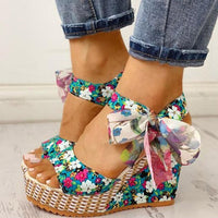 Velanora - Orthopedic Wedges with Floral Pattern