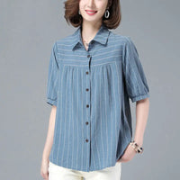 Sunshine Fashion Damen Sommer Gestreiftes Shirt
