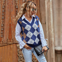 Sophie | Geripptes Strickgilet mit elegantem V-Ausschnitt