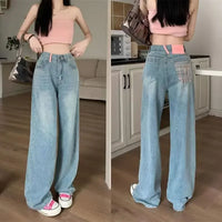 Chic Trends Jeans a Gamba Dritta con Gamba Larga