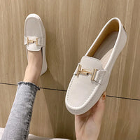 ElegantStride Luxury Leather Work Flats