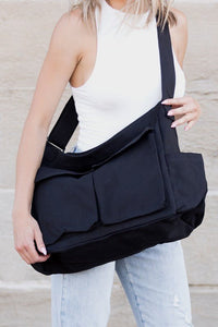 Nova | Borsa tote oversize in tela con tracolla regolabile